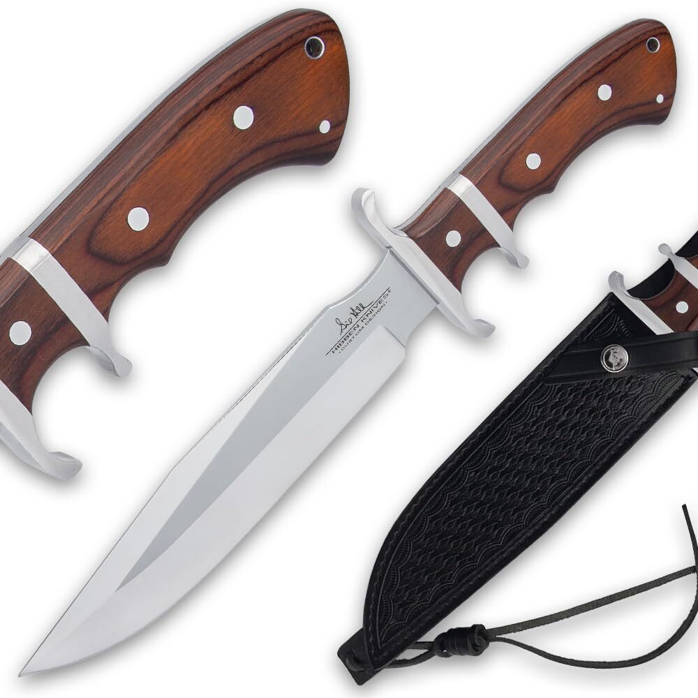 Hibben Sub-Hilt Fighter Knife & Sheath | 5Cr15Mov Stainless Steel Blade