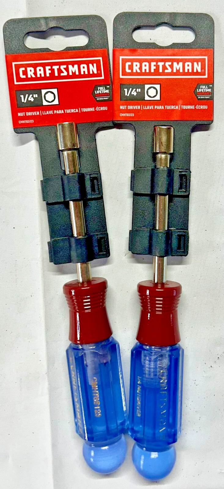Craftsman SAE 1/4" Nut Drivers CMHT65123 Lot Of 2 Full Lifetime Warranty New