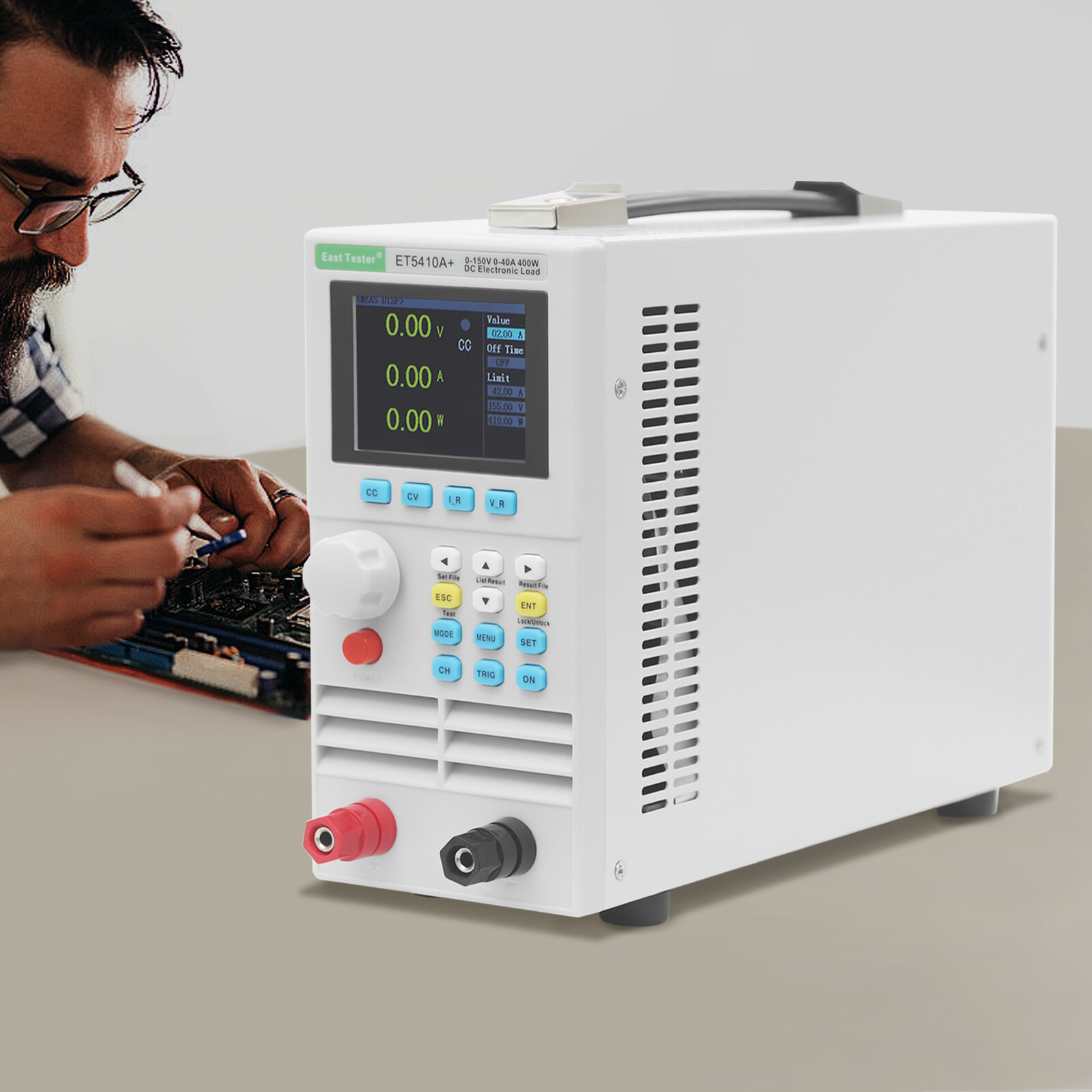 High Accuracy DC Electronic Digital Load Tester Single Channel 150V 0-40A 400W