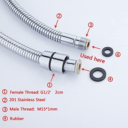 Kitchen 59-Inch or 150CM Pull Down Sink Faucet Replacement Pull Out Spray Head H