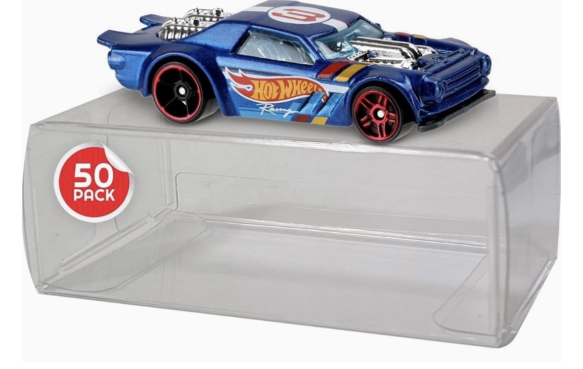 50-Pack PET Protector/Display/Case/Storage for 1/64 Hot Wheels/Die Cast Cars NEW