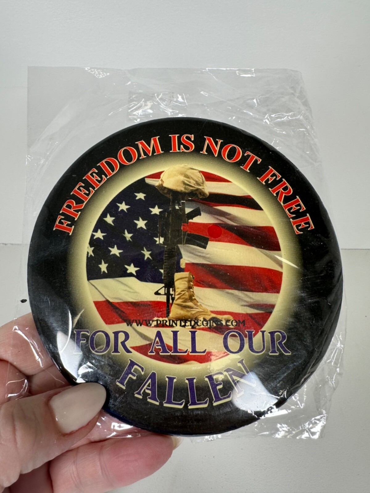 NEW! Round 5" Veterans Fallen Soldiers Car Magnet CAR HOUSE BOAT WATERPROOF