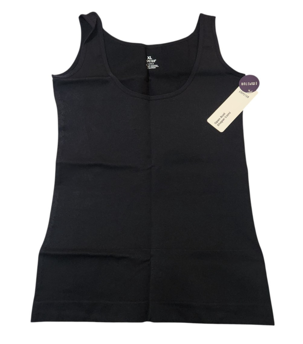Empetua Womens Open Bust Shaper Cami Tank Top Shapewear Shapermint Black Nude