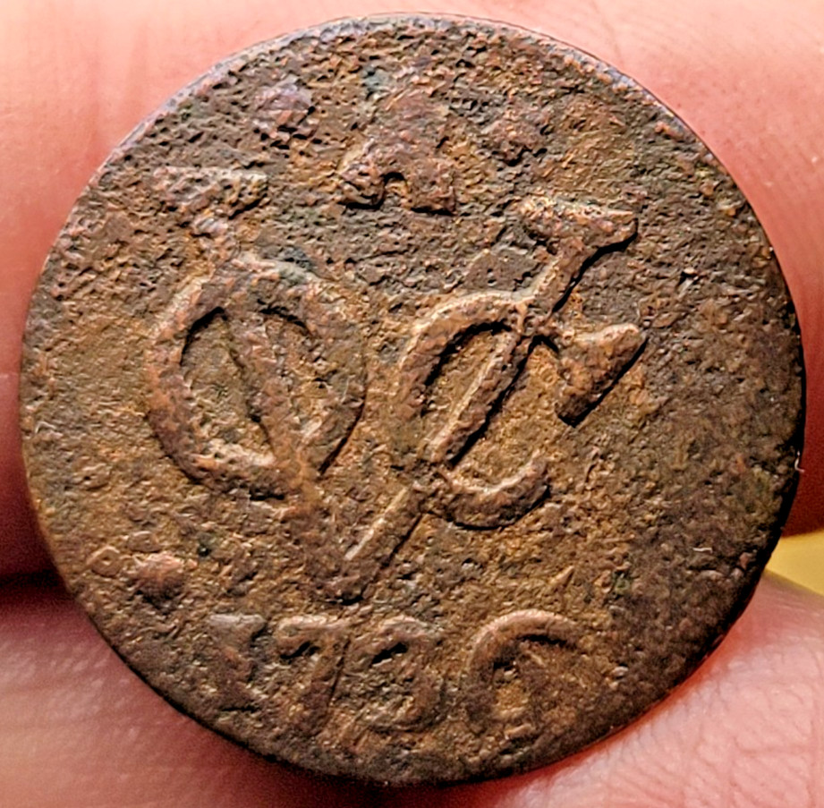 1736 VOC Duit New York Penny ZEELAND - Shipwreck Coin