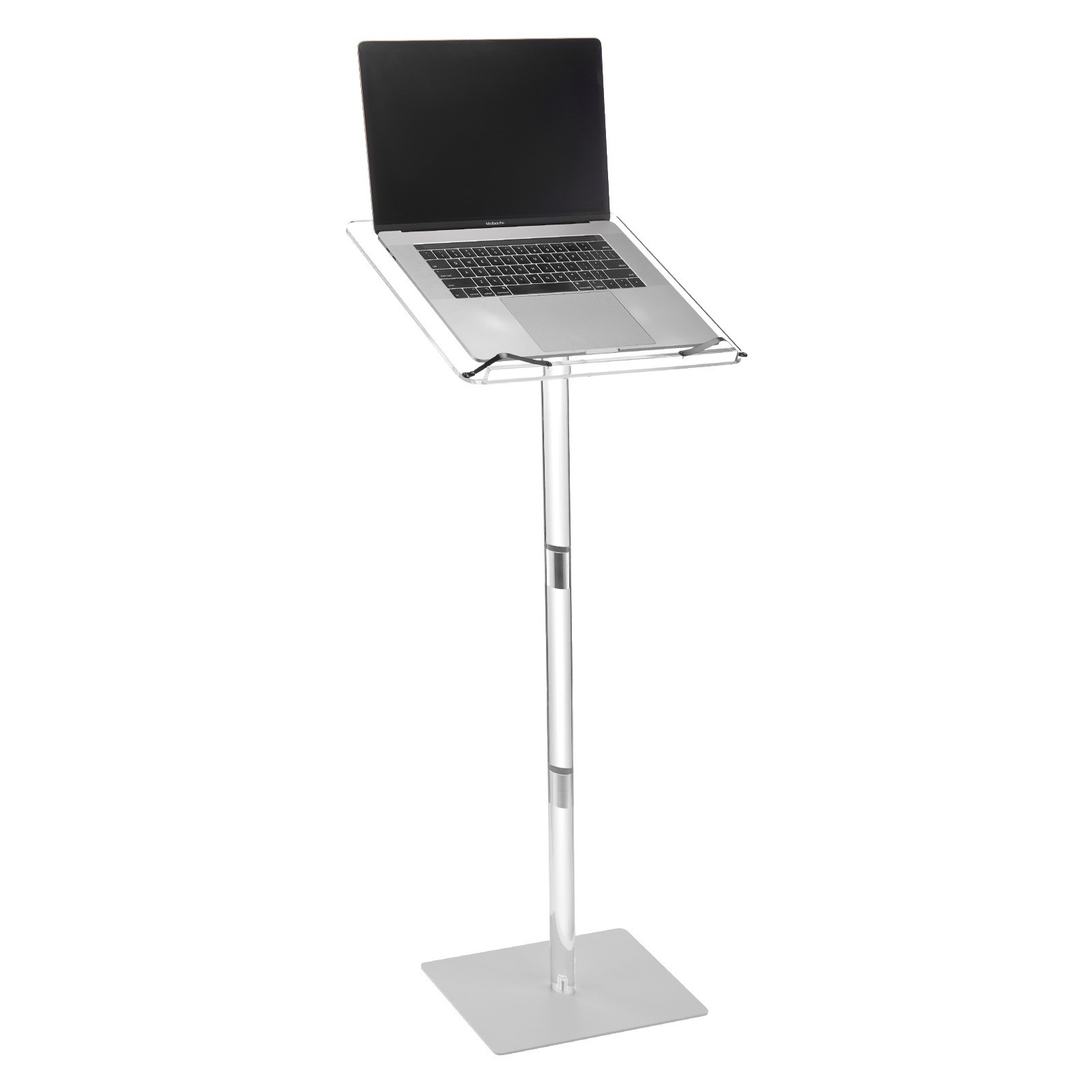 Acrylic Lectern Podium Stand 43" Adjustable Angle Portable Floor Standing