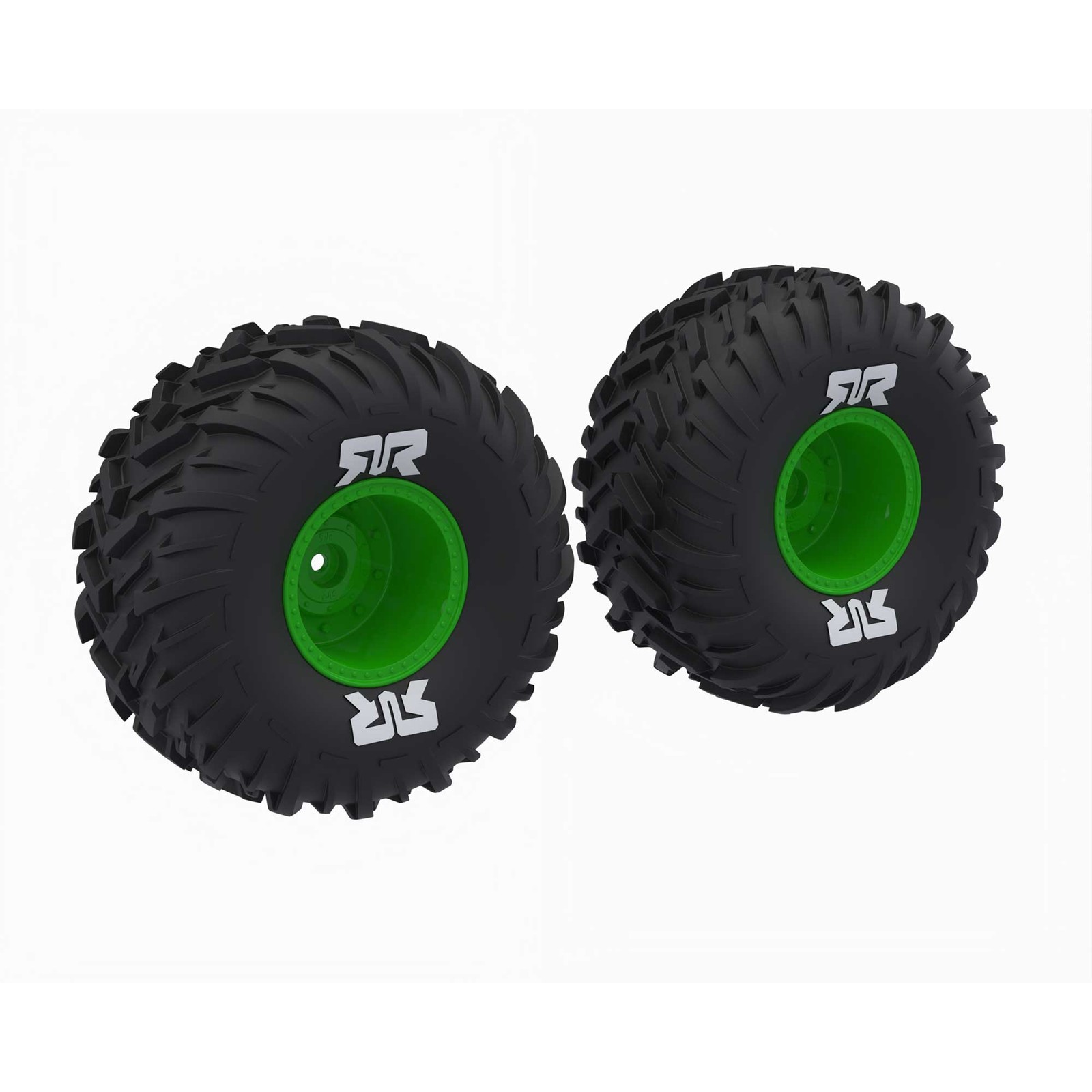 ARRMA dBoots Cut Chevron MT Tire Set Glued - Green ARA-2575