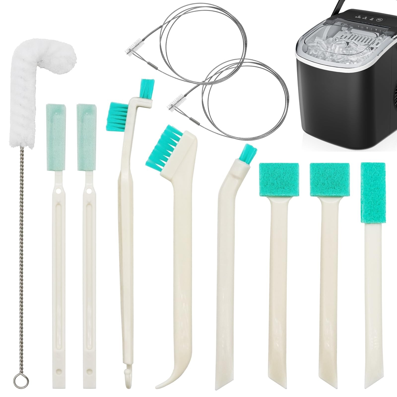 10 Pcs Ice Machine Cleaning Brush Kit, Ice Maker Cleaner Tools Set-2 Extra Lo...
