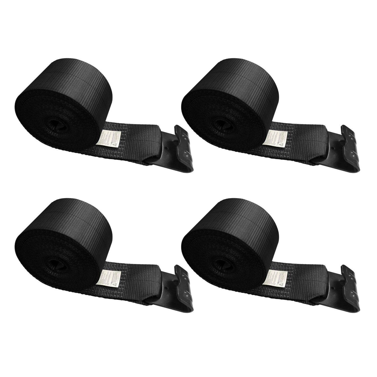 4 Pack Flatbed Truck Tie Down 4" x 30' Winch Strap w/Flat Hook WLL 5400 LBS