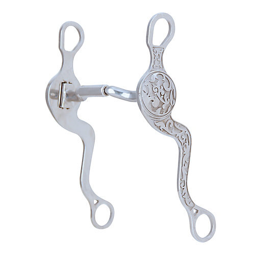 Myler Bits Myler Embossed Shank Forward Tilt Port Bit 5in