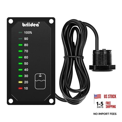 RV Tank Sensor Monitor Panel, RV Water Tank Level Monitor with Non WiFi black