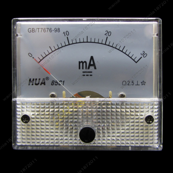 DC 30mA Analog Ammeter Panel Pointer AMP Current Meter Gauge 85C1 0-30mA DC