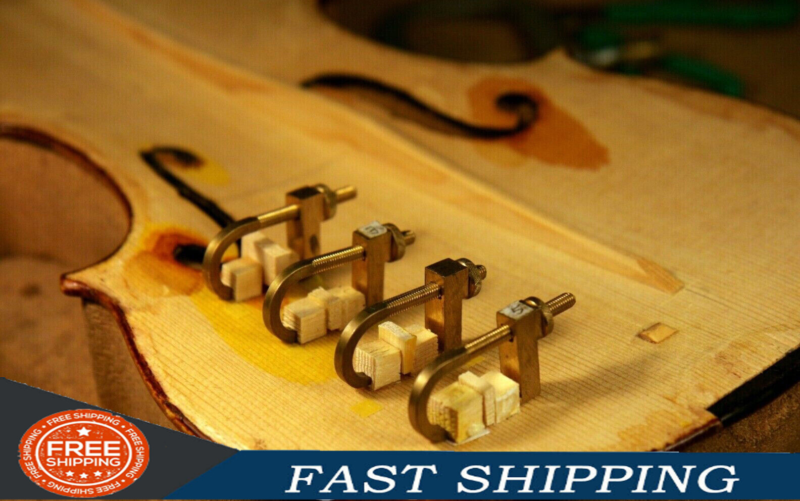 5pcs Brass Violin Making Tools Luthier Clamp Repair Fix Cracks Adjust Size DIYUS
