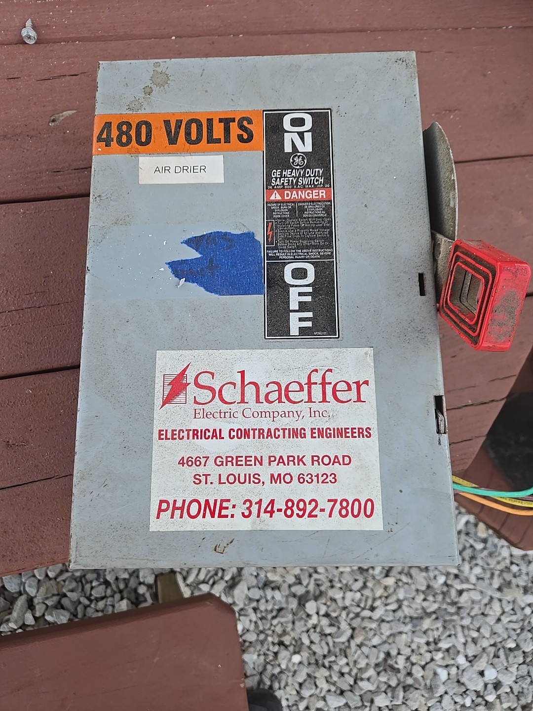 GE Heavy Duty Safety Switch 600V 30Amp TH3361 Model 10 3 Pole Fusible