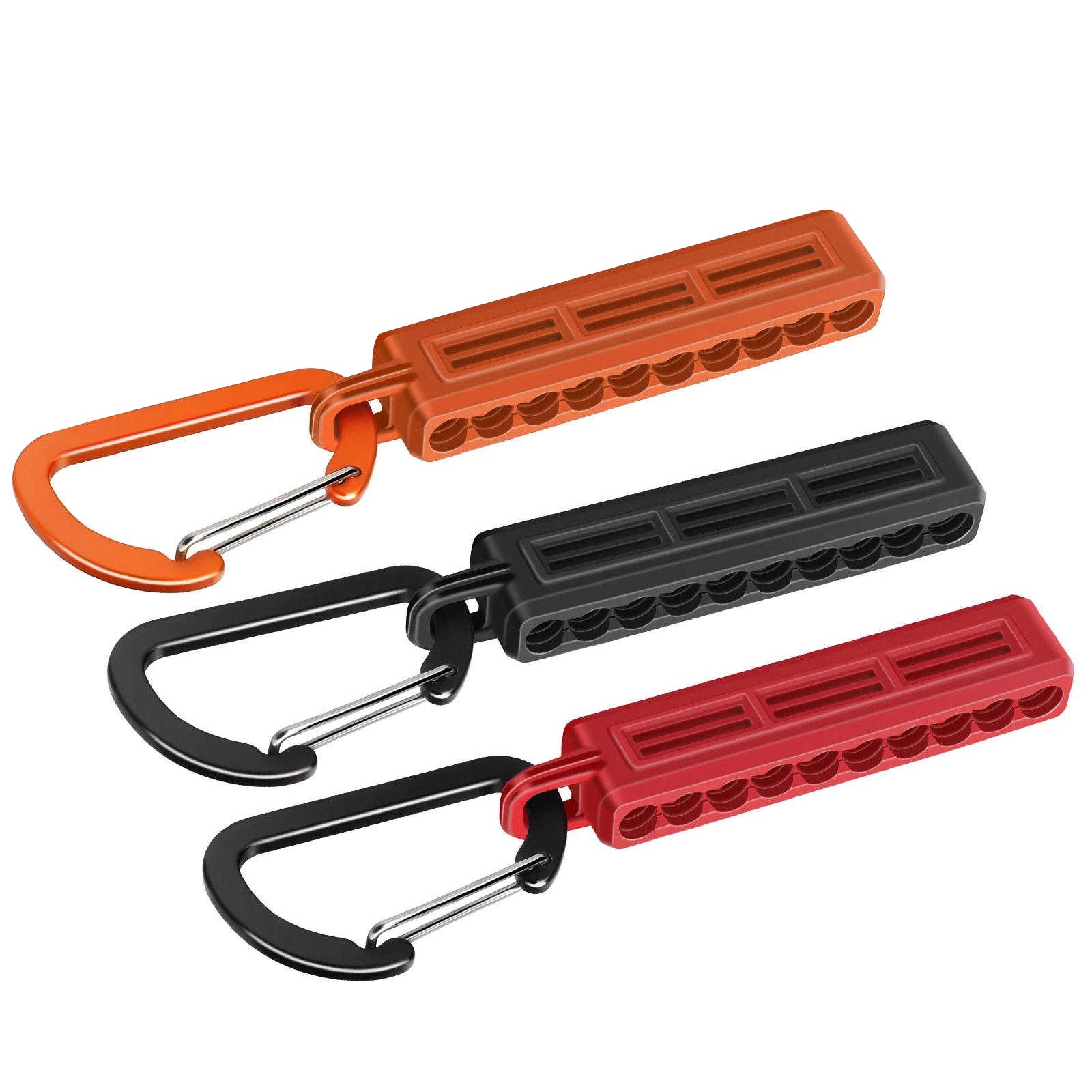 3x 1/4" Hex Bit Holder Storage Rail Color Coded Bit Organizer With Carabiner