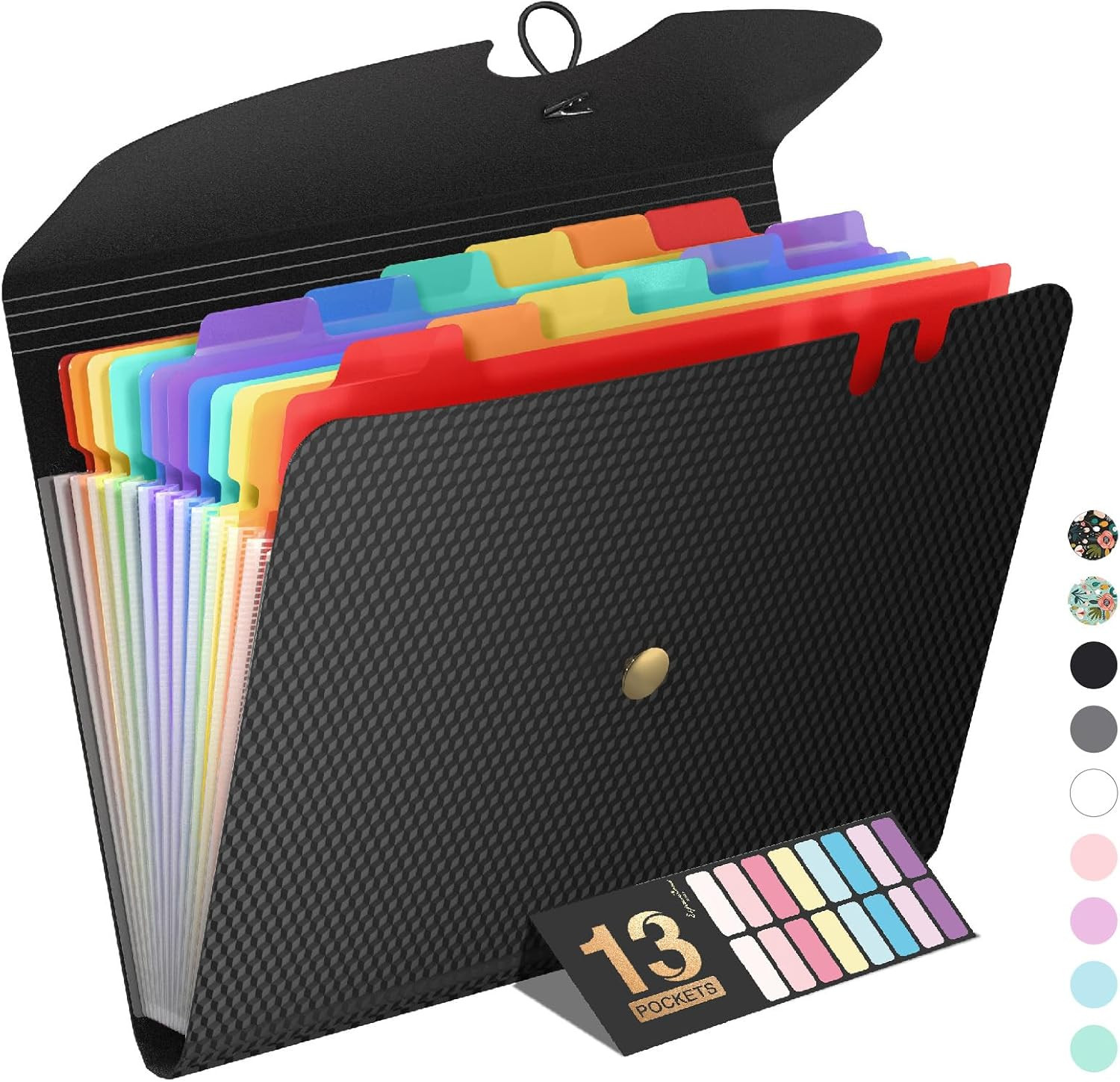 Expanding File Folder, 13 Pocket Accordion File Organizer, Monthly Expandable Fi