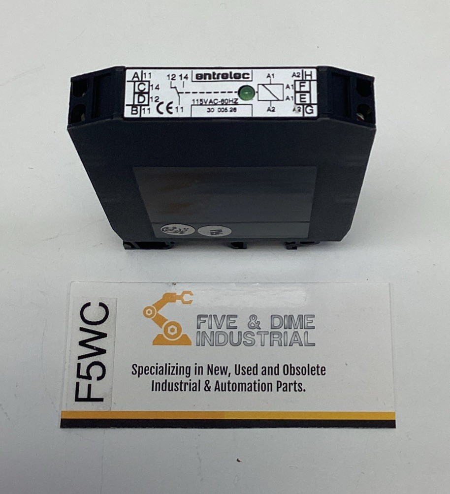 Entrelec  30-005-26 Relay Control Module 115 VAC RB121B