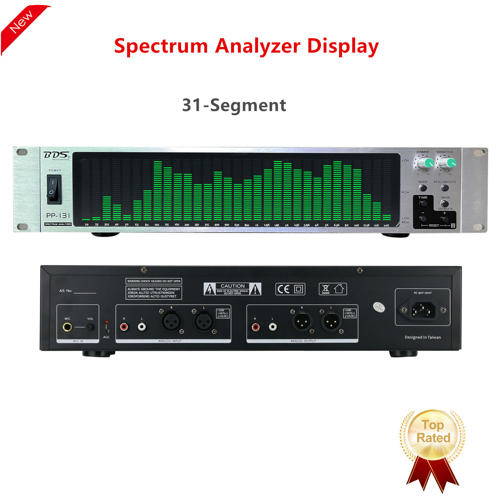 BDS PP-131 Audio Spectrum Analyzer Spectrum Display VU Meter 31-Segment 90V-260V