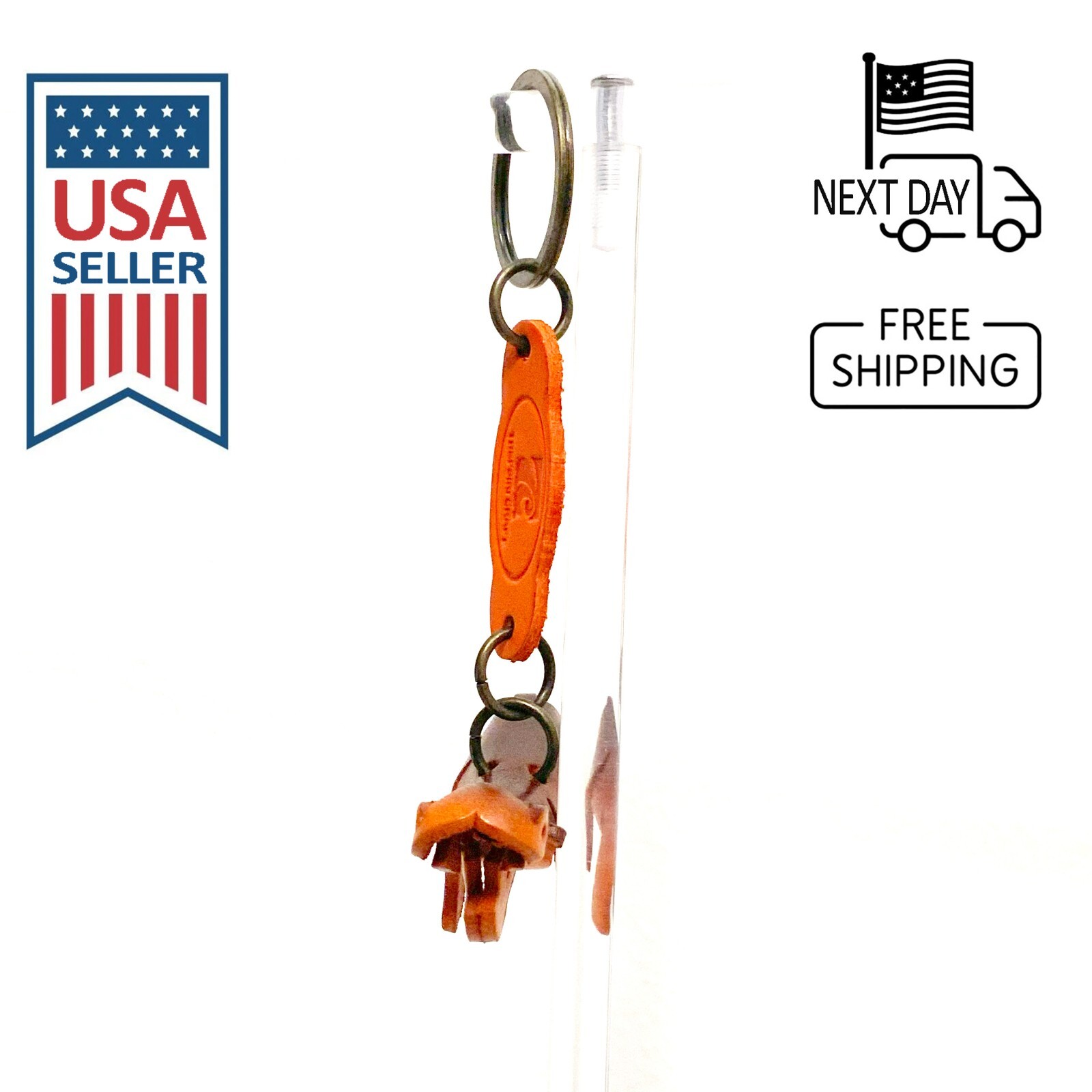 Hippo Handmade Leather Keyring