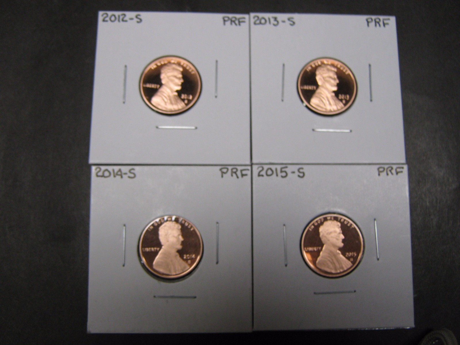 2012 S  2013 S  2014 S  2015 S  Proof  Lincoln Union Shield Penny/ Cents