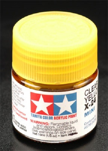Tamiya Acrylic X-24 Clear Yellow Mini Paint Jar 81524