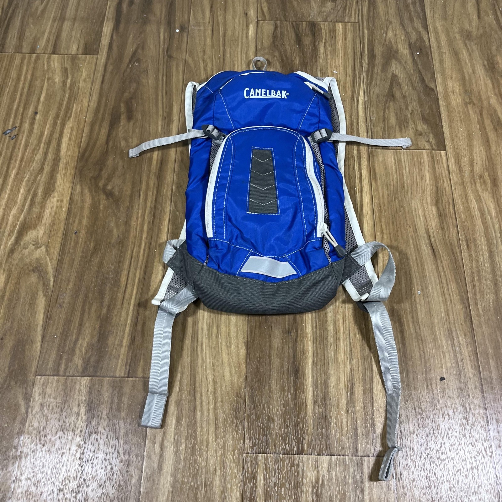 CamelBak Hydration Pack Backpack Blue Gray Mesh Straps Cycling Running Trail MTB