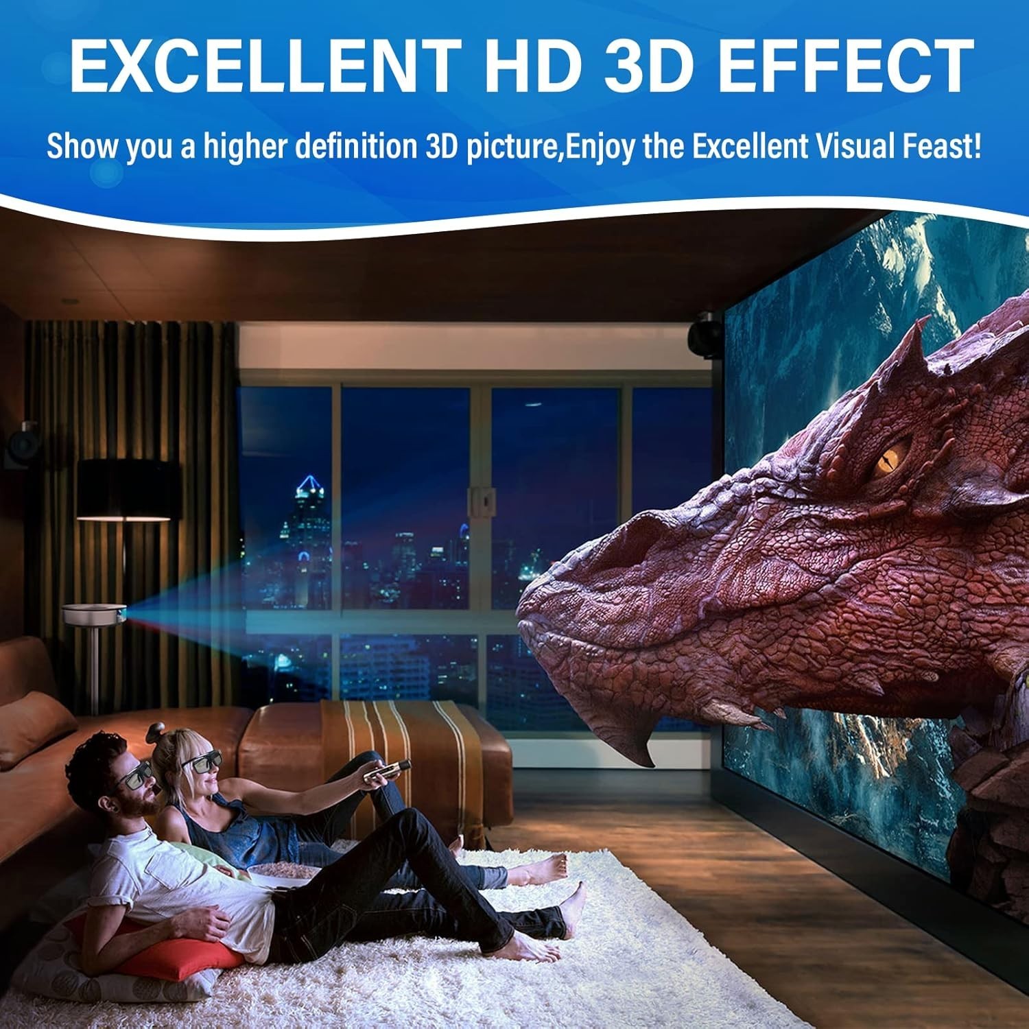 Active Shutter Rechargeable 3D Glasses - HD Experience#