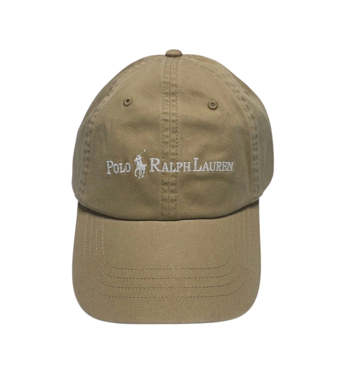 NWT Polo Ralph Lauren Embroidered Logo Dad Hat Beige Adjustable Cap