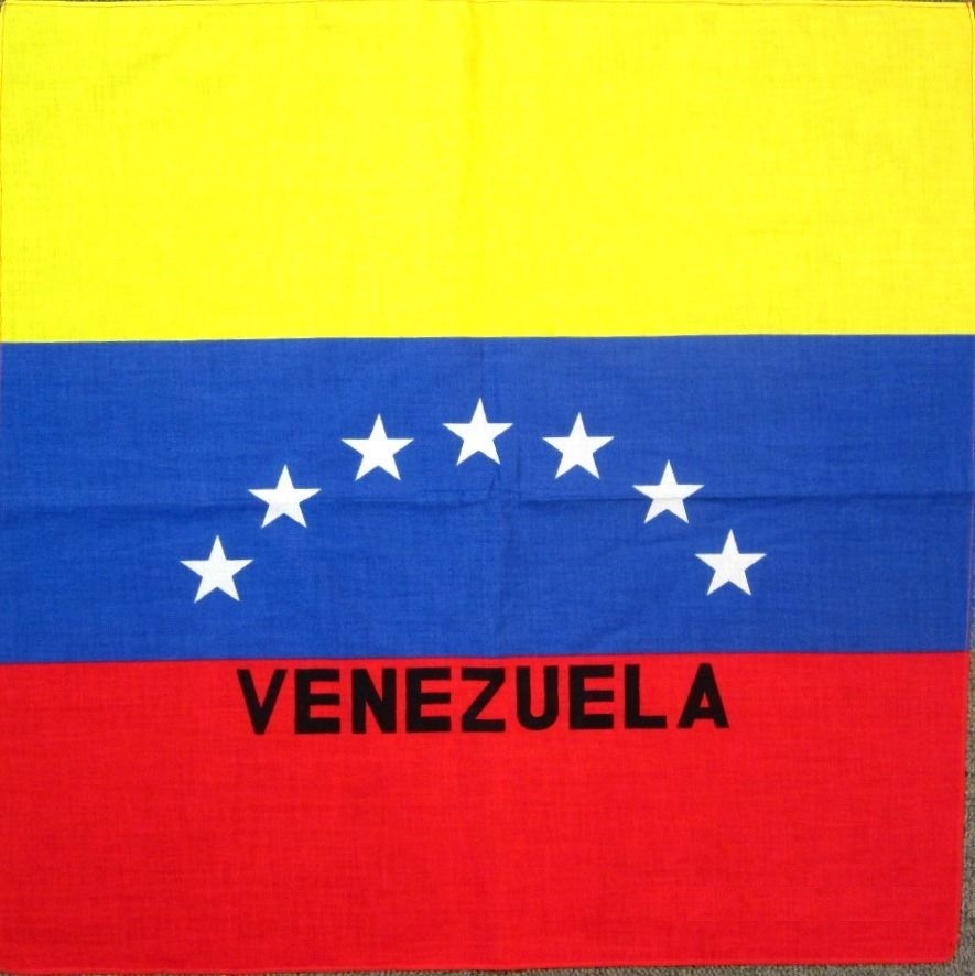 VENEZUELA FLAG BANDANA Cotton Scarves Scarf Head Hair Neck Arm Band Skull Wrap