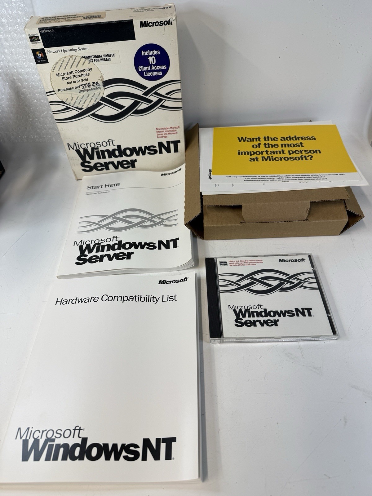 Microsoft Windows 95 NT Workstation 4.0 CD Full Version w Key Software