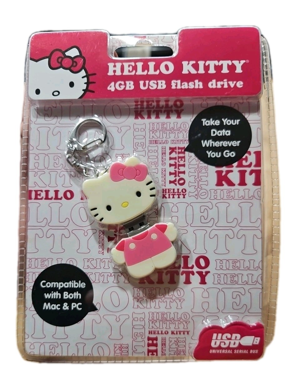 Hello Kitty 4GB USB Flash Drive W/ Clip