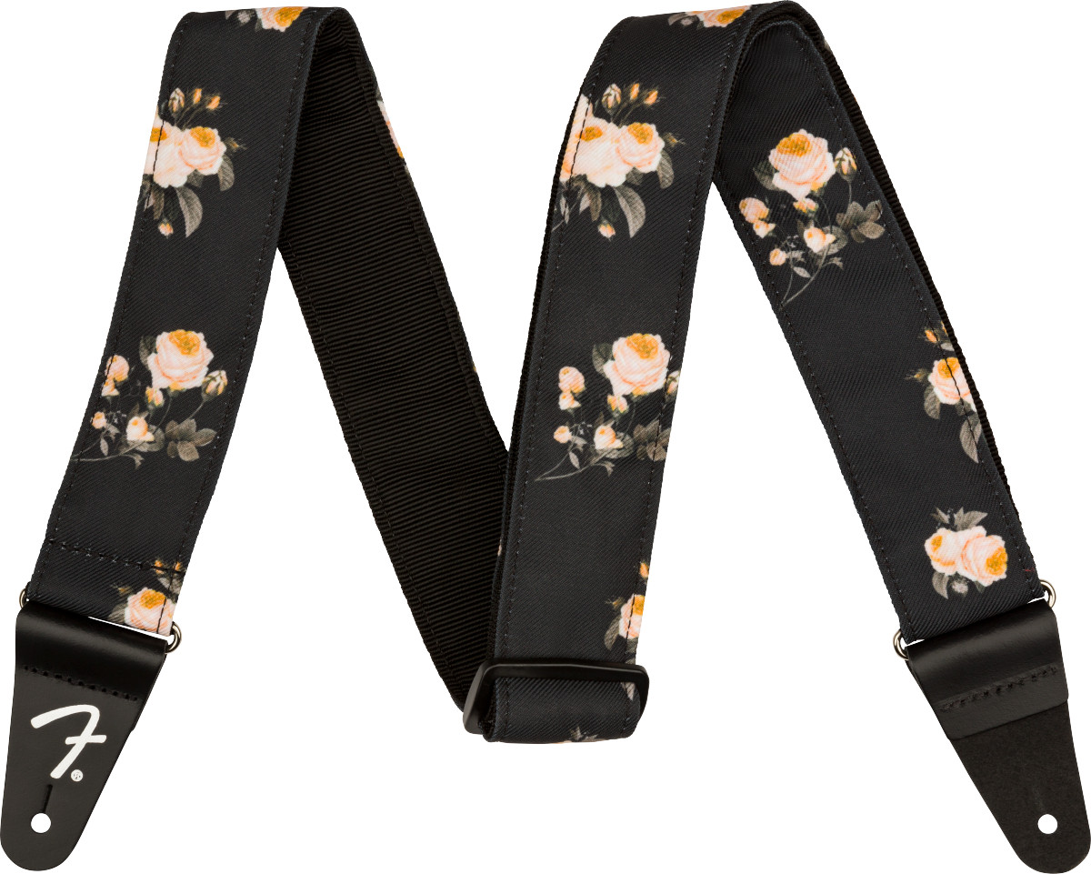 Fender Floral Design Polyeser 2-Inch Wide Adjustable Guitar Strap # 0990638006