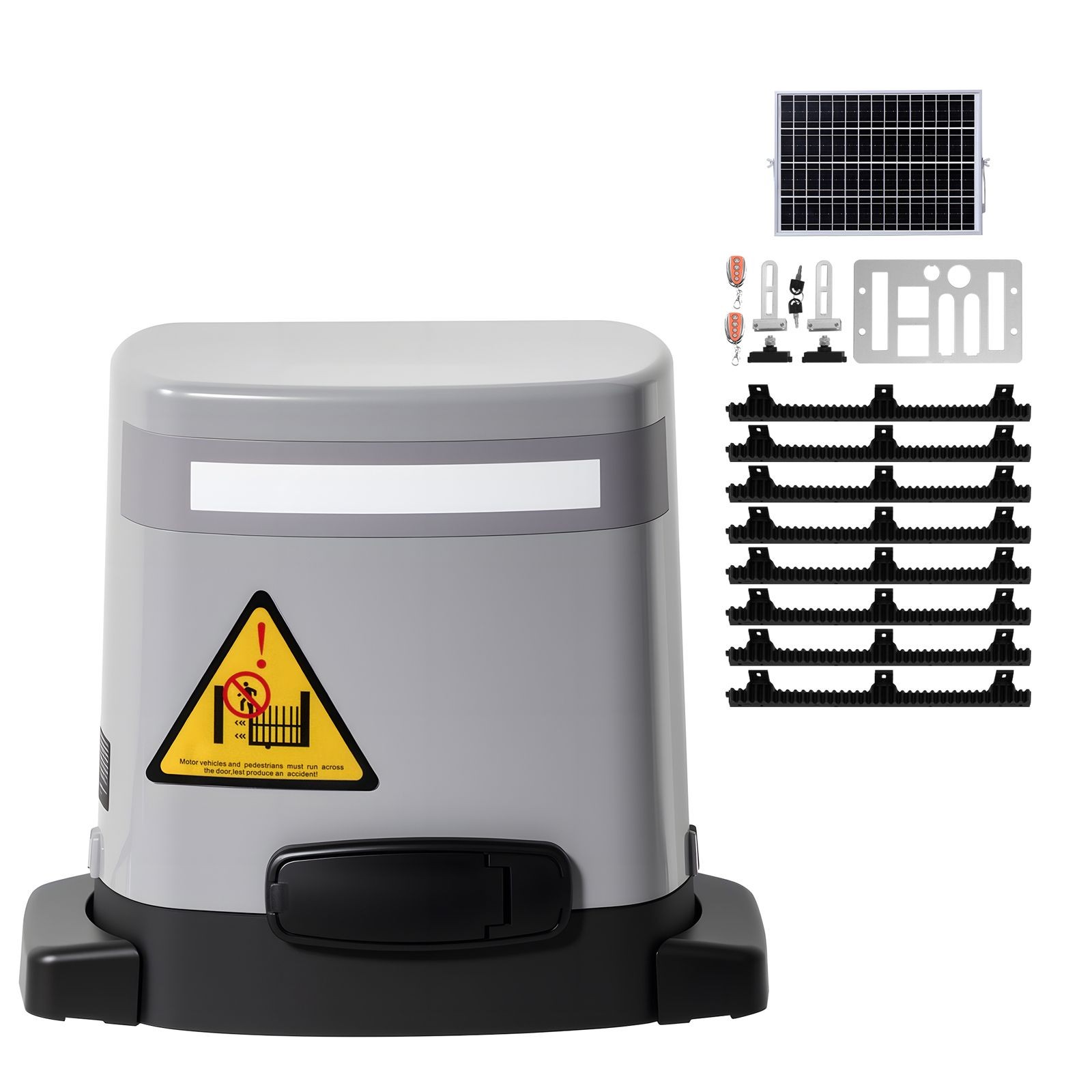 Solar Sliding Gate Opener, 280W for Gates up to 65.6ft 1799lbs with Infrared