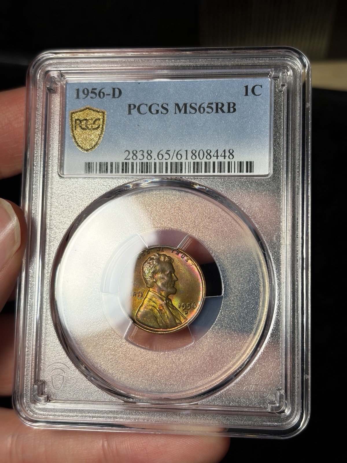 1956 US Mint Set 18 Coin Fully PCGS Graded Rainbow Toned WOW Original