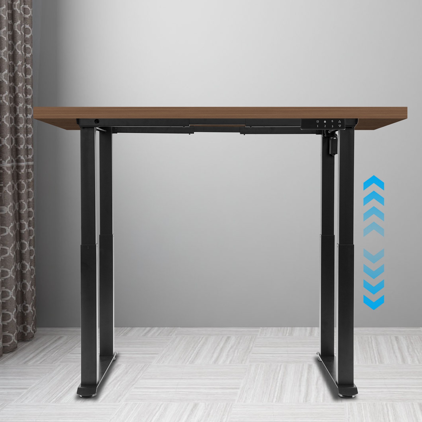 4-Leg Standing Desk Frame Desk Frame Dual Motor Adjustable Desk Rack Frame