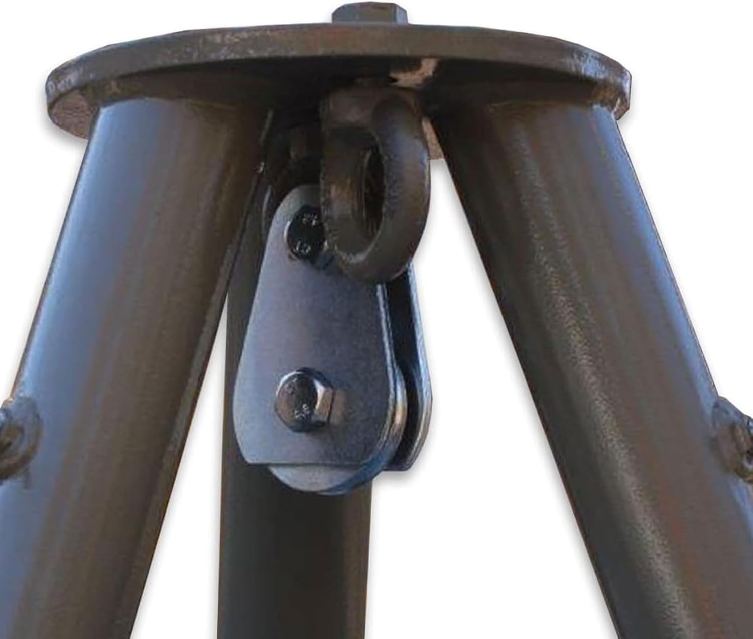 Tripod Header w Pulley Deer Feeder Stump Puller Camping Hunting Hanging Fire Pit