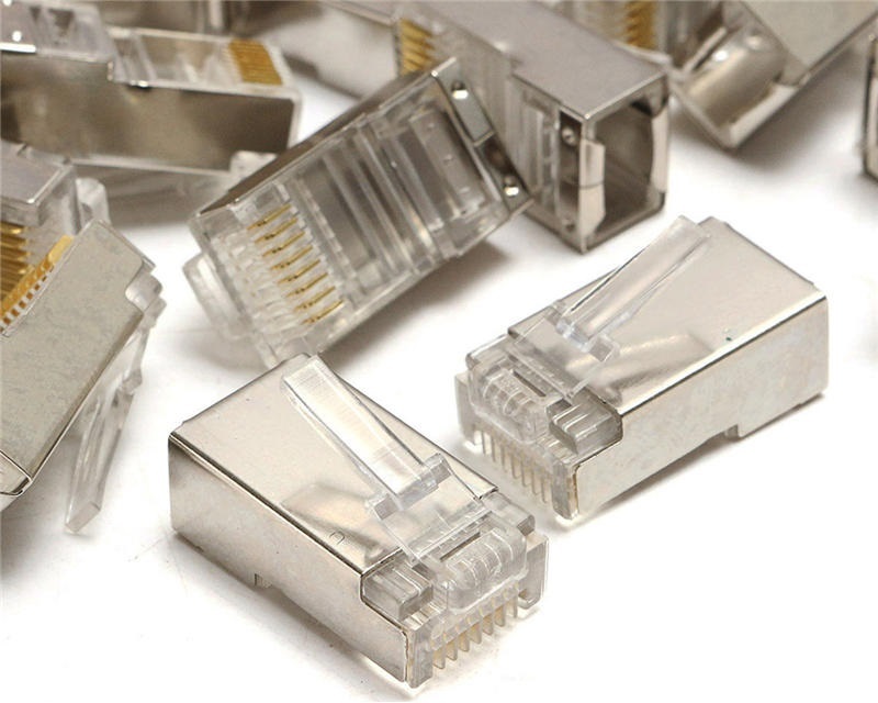 1000 Pcs LOT RJ45 8P8C Network Shielded Modular CAT5 CAT5E Plug Connector STP