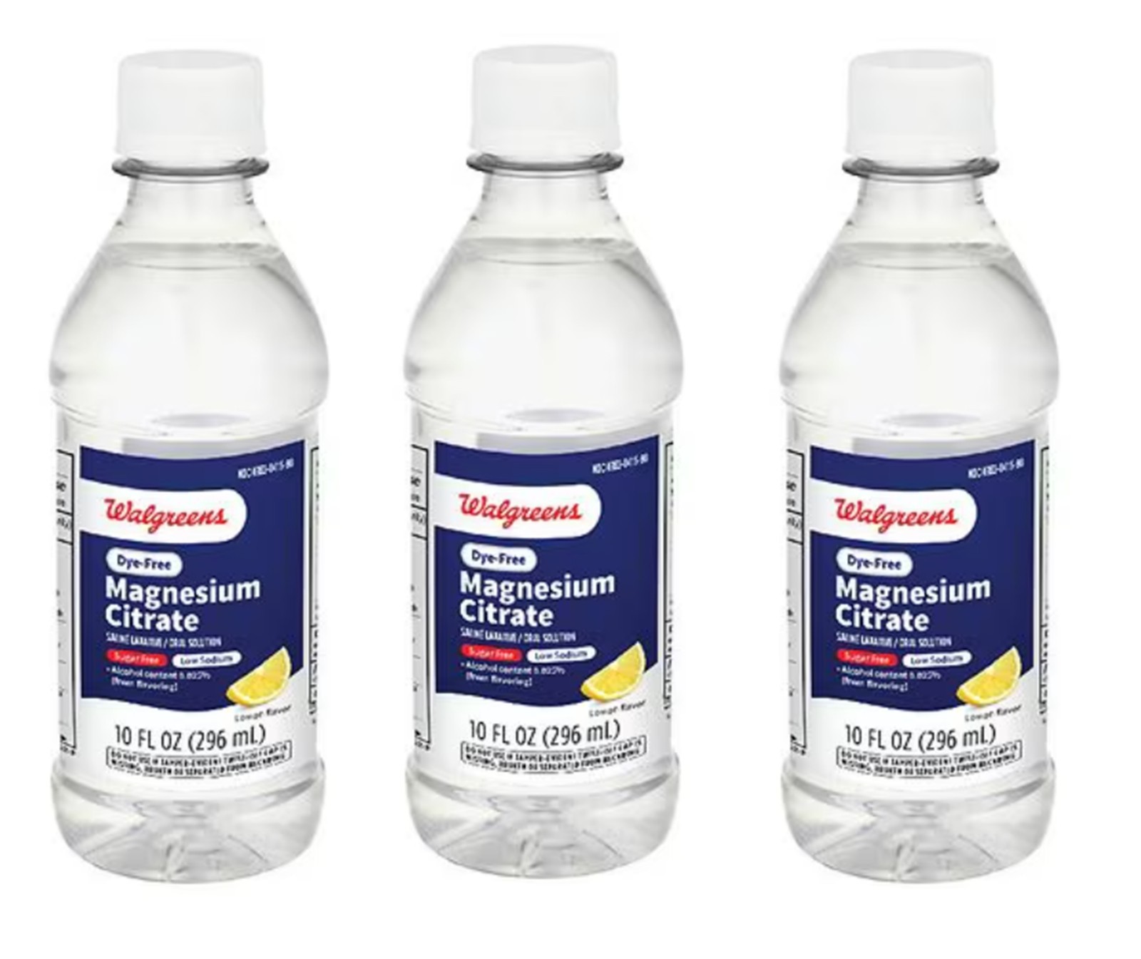 Walgreens Magnesium Citrate Lemon 10-OZ, 3-Bottles, EXP 01/29, BEST TASTE!
