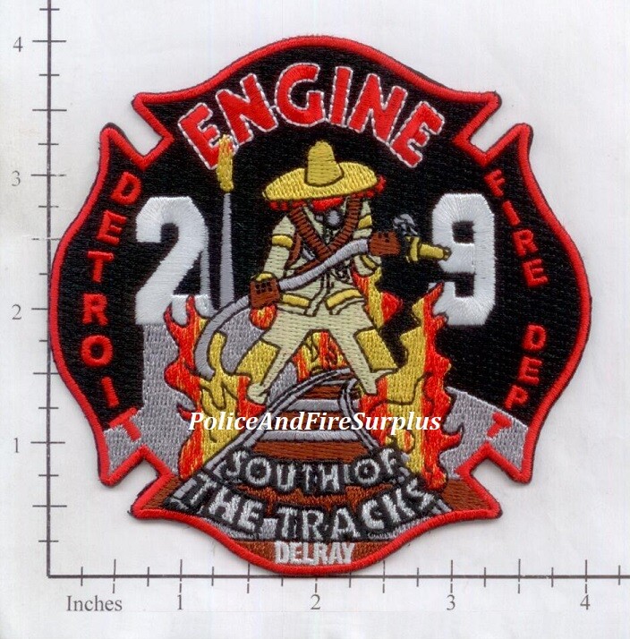 Michigan - Detroit Engine 29 MI Fire Dept Patch - South of the Tracks