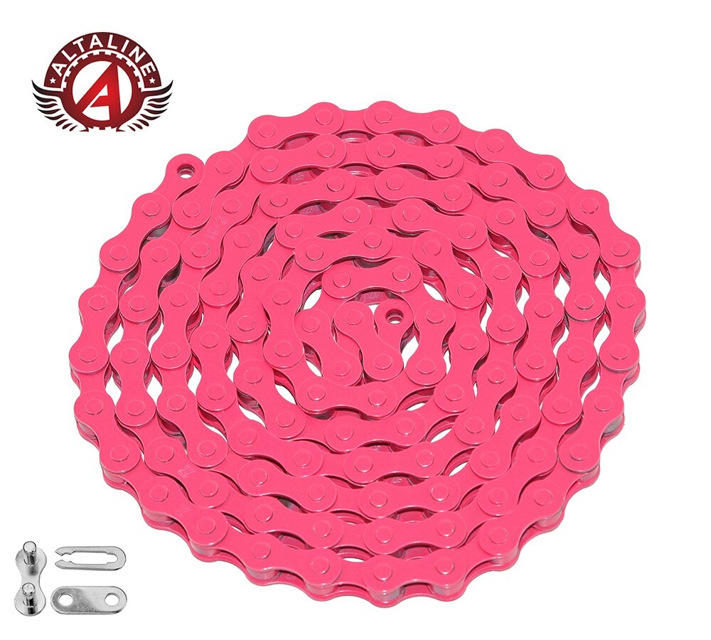 KMC ALTALINE Single Speed BIKE PINK Chain 1/2x1/8x112 LINKS Cruiser FIXIE BMX.
