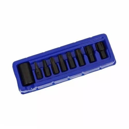 9pc Impact Star Torx Bit Set With 1/2" DR Bit Holder T30 - T70 3995