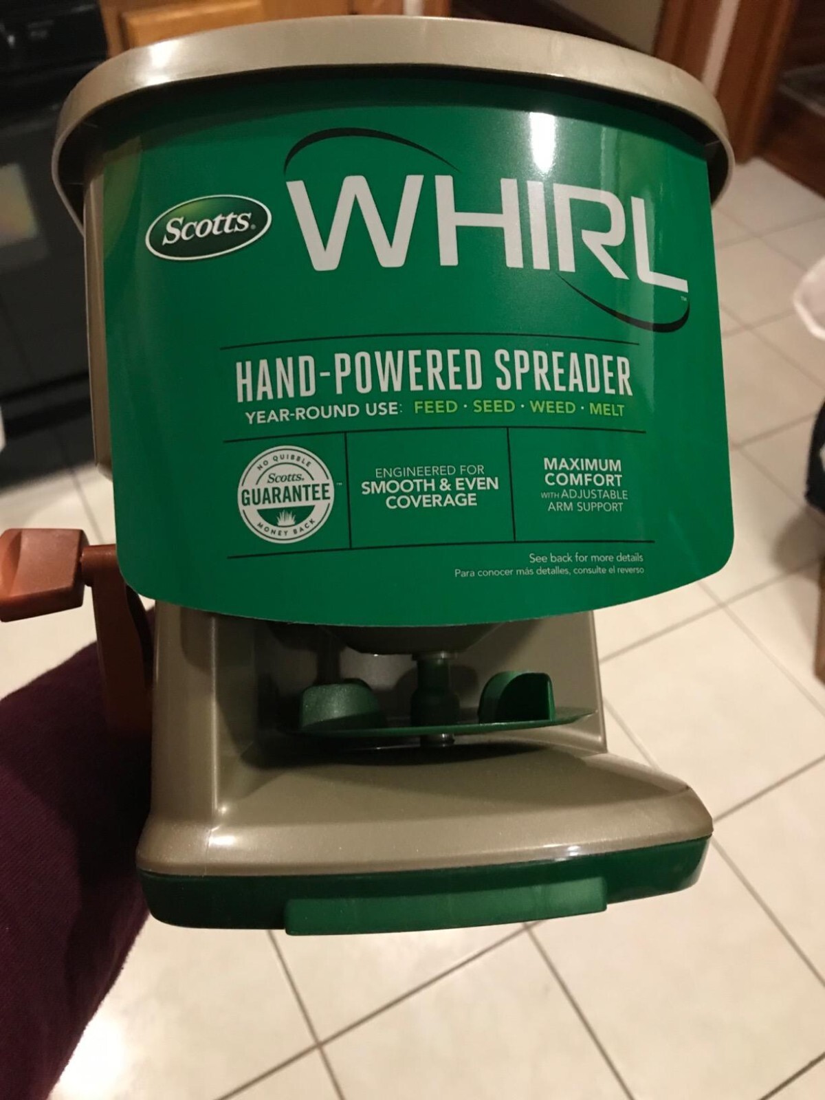 1,500 Sq. Ft. Whirl Hand Held Spreader for Grass Seed, Fertilizer and Ice Melt