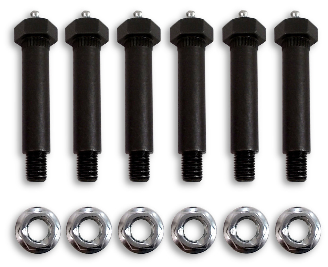 6 (SIX) KIT 3500# Trailer Axle Spring Shackle Grease Type Eye "wet" Bolt 9/16 x3