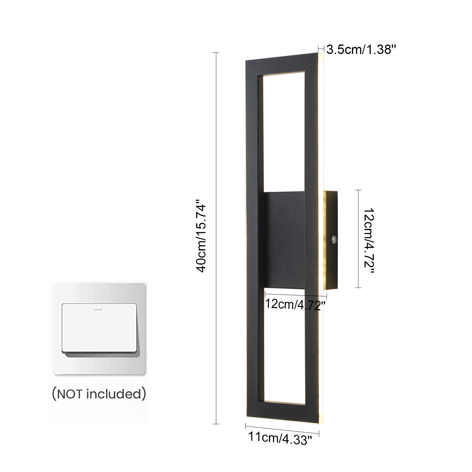 LED Wall Light Indoor Cube Modern Bedroom Living Room Wall Sconce Lamp Dimmable
