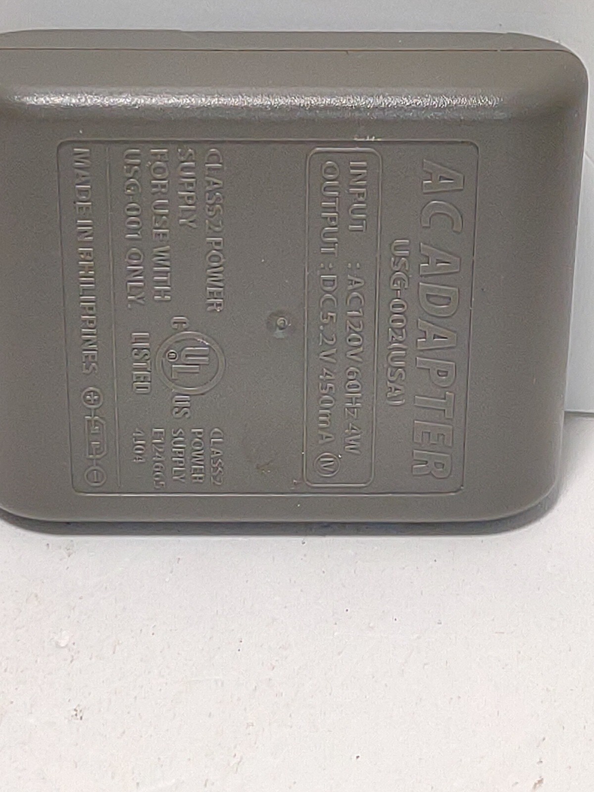 Official Nintendo Power AC Adapter USG-002 USA Version