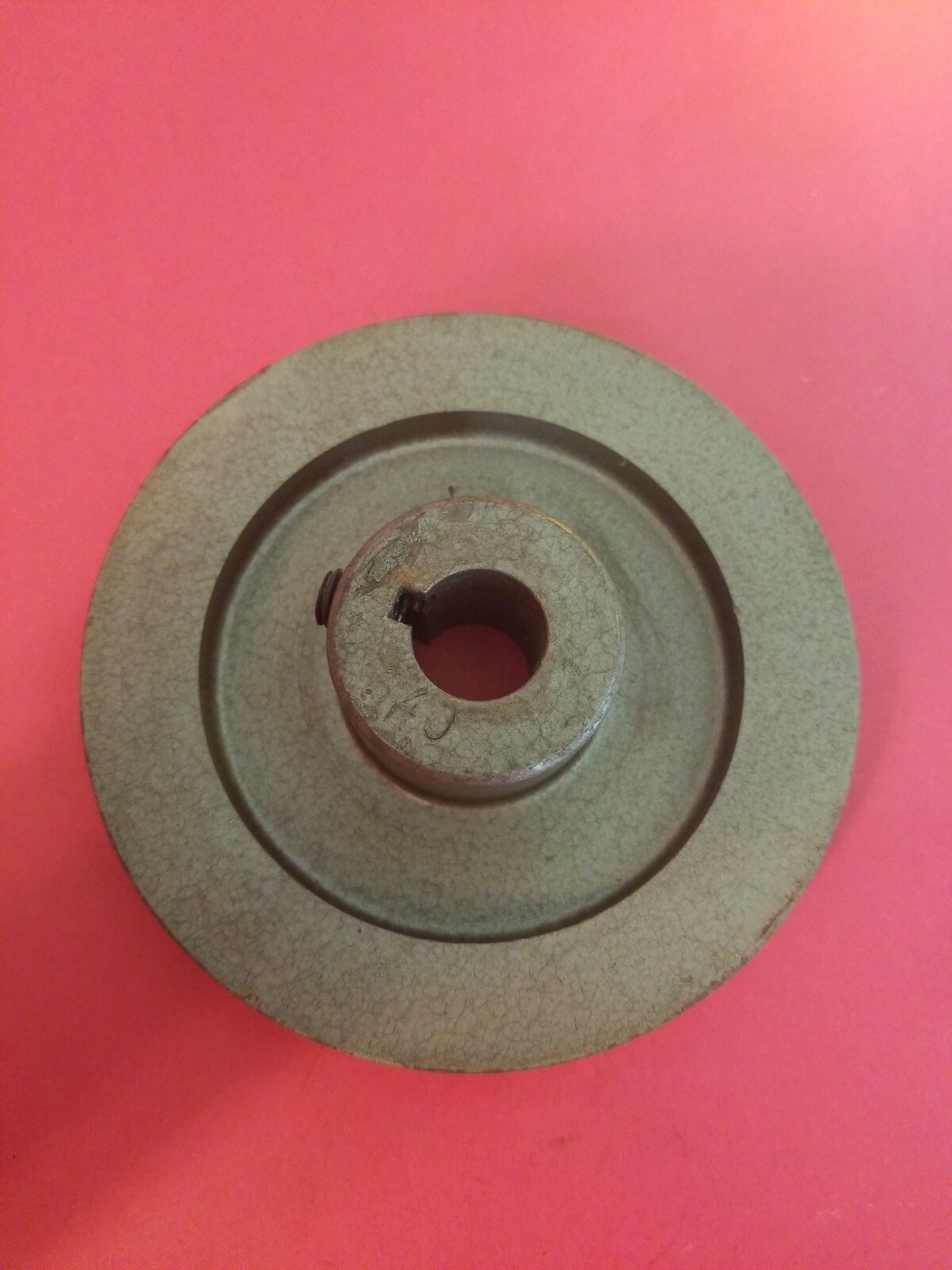 *USED* 640-UNBRANDED-4 1/2" DIAMETER 3/4" SHAFT-STEEL PULLEY-FREE SHIPPING*