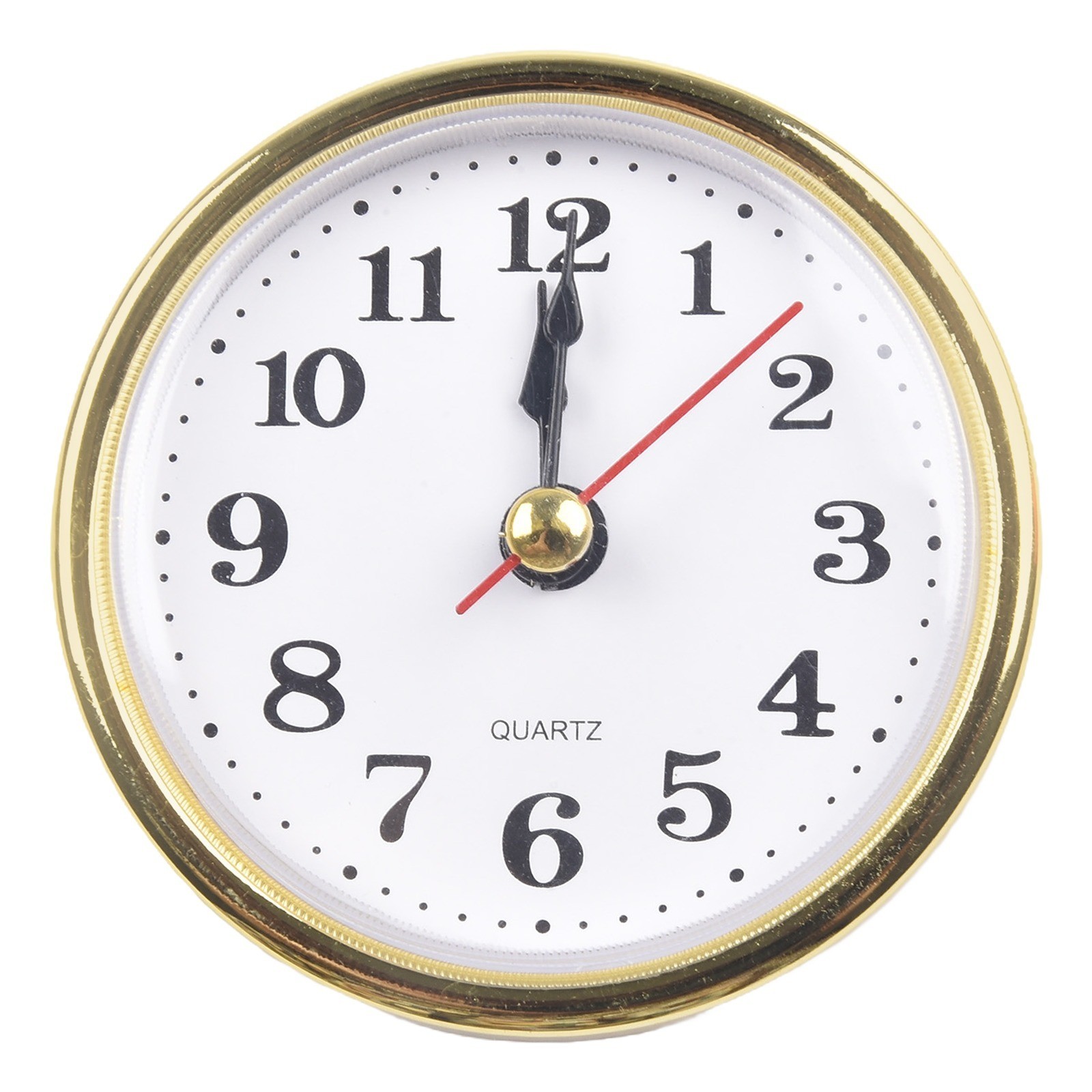 65MM Quartz Clock Inserts Movement Replacement DIY Gold Arabic Numbers / New