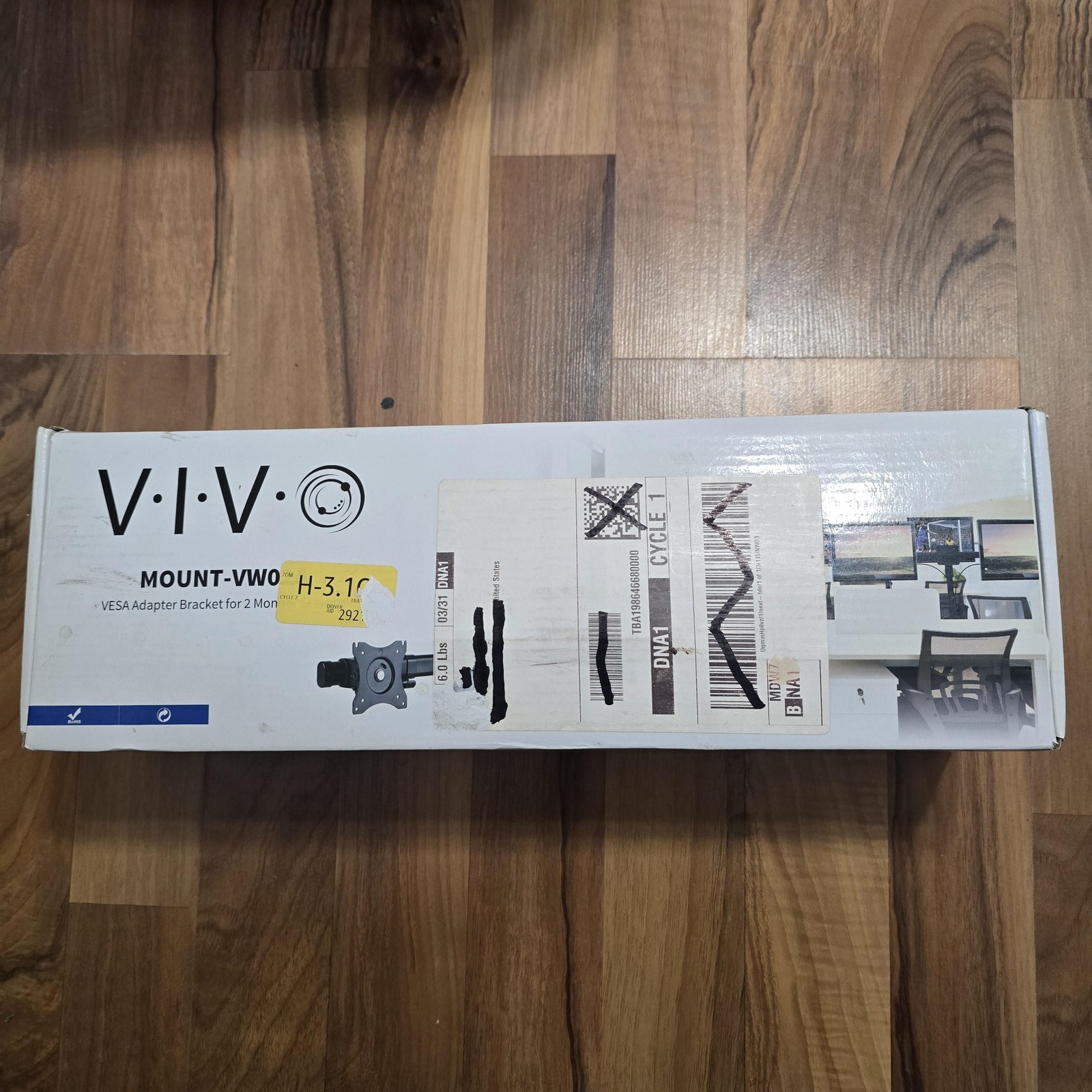 VIVO MOUNT-VW02A Dual Monitor VESA Bracket Mount Arm 75x75 100x100 Black