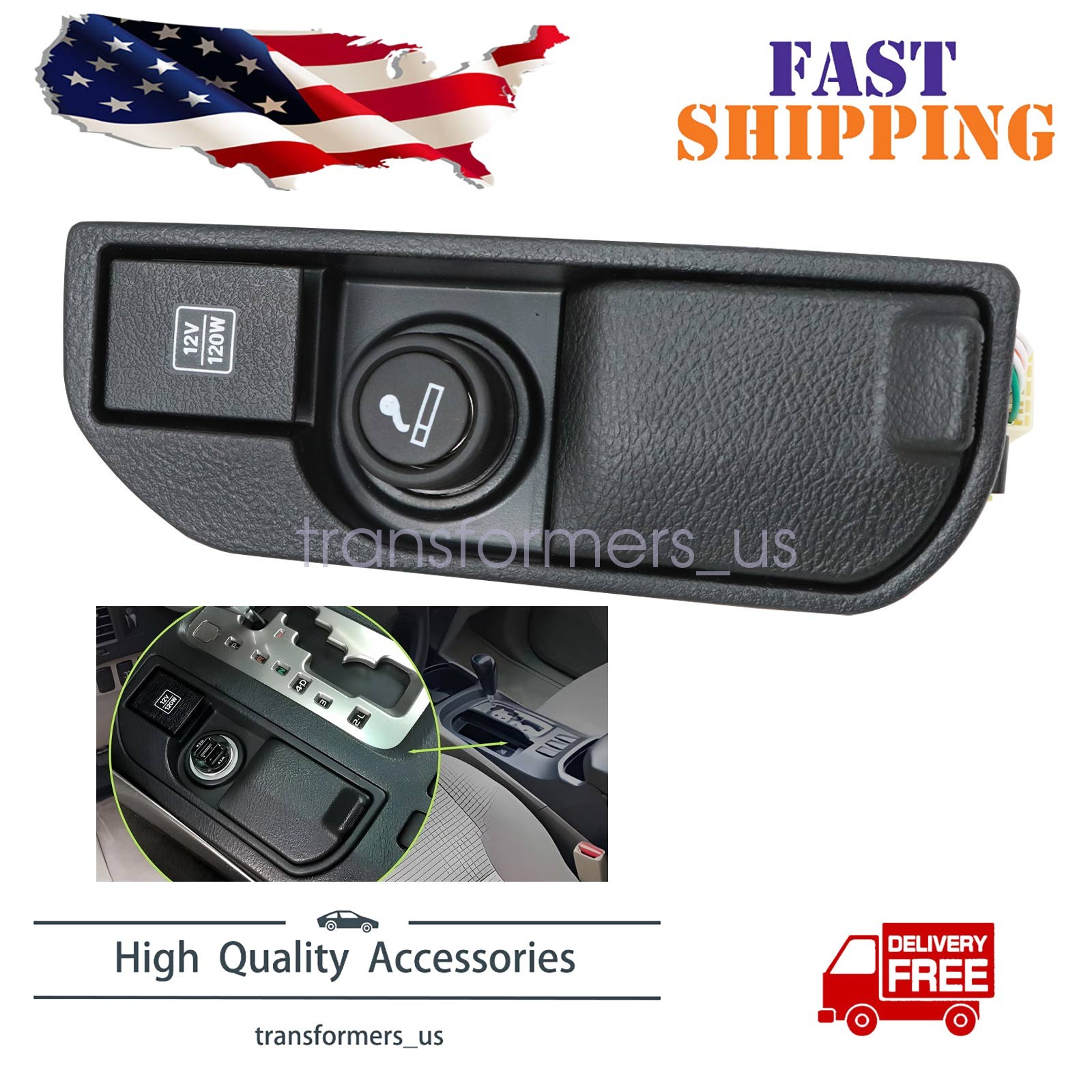 For 03-09 Toyota 4Runner Ashtray & Cigarette Lighter Smoker Kit Center Console
