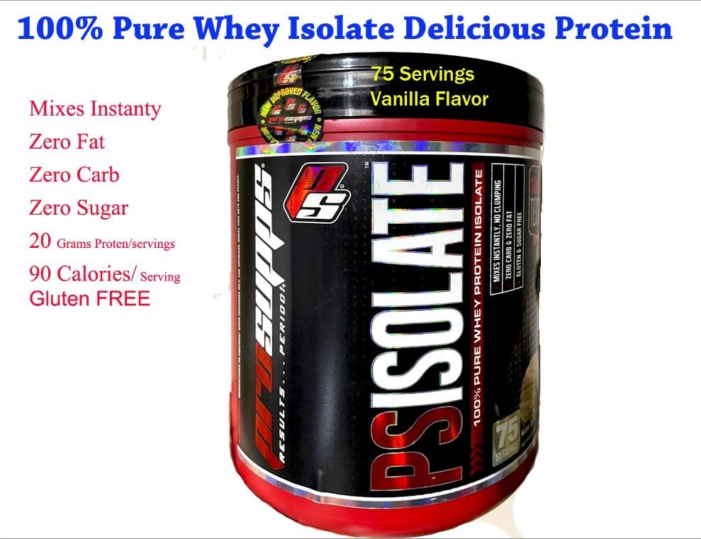 100% Isolate Protein 4 Lbs. Vanilla 75 Serv. P. Butter Cookie 68 Servings & more