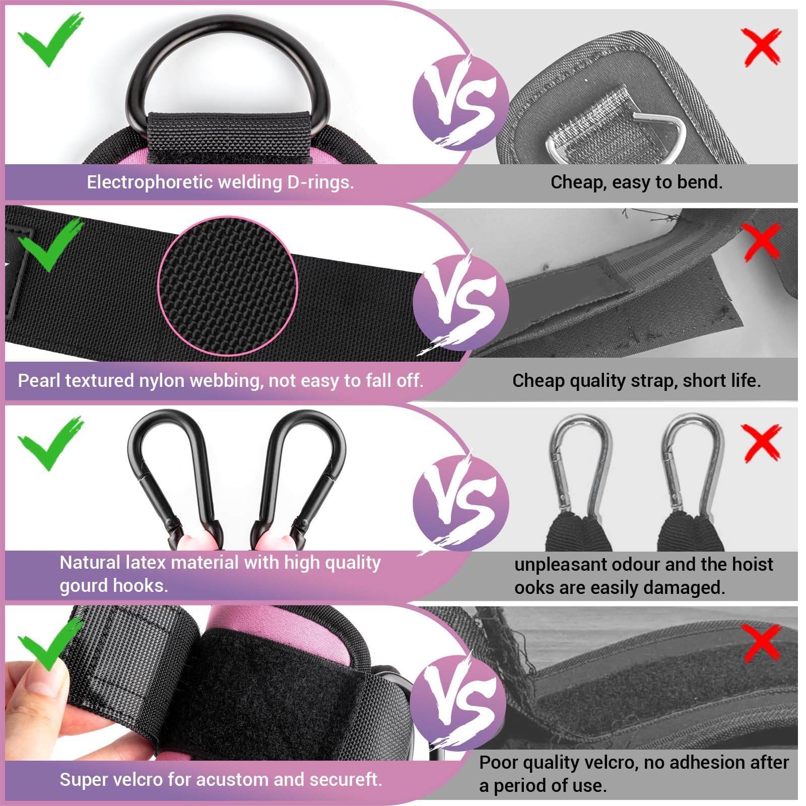 Ankle Resistance Bands with Cuffs, Ankle Bands for Working Out, Kickbacks Hip...